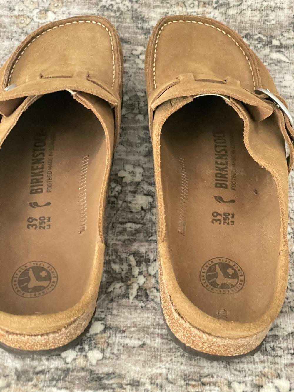 Birkenstock Buckley Slip On Clog Tea Suede 39 Womens Size 8 - Picture 5 of 12